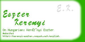 eszter kerenyi business card